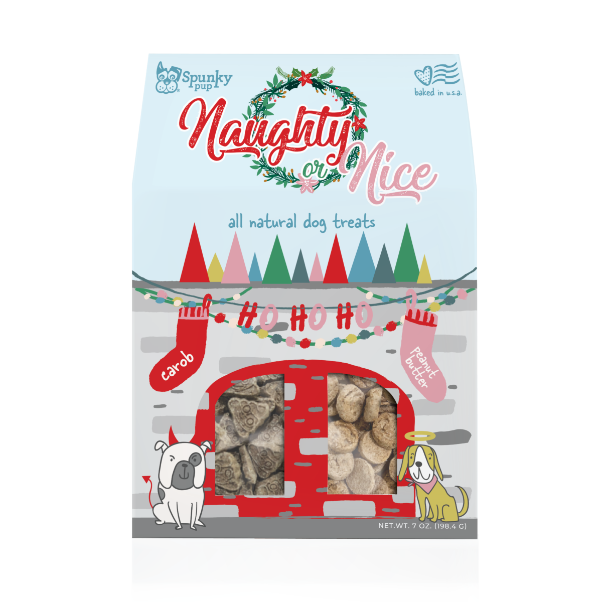 Naughty & Nice Holiday Dog Treats 7oz