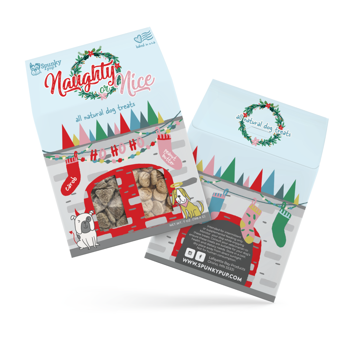 Naughty & Nice Holiday Dog Treats 7oz - Image 8